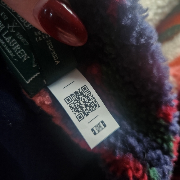 Polo Country Ralph Lauren Patchwork Pile Fleece Jacket L Western - Picture 5 of 6